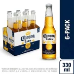 Cerveza Corona Extra Botella 330 Ml Pack x 6 Und