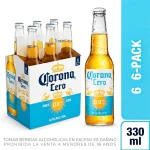 Cerveza Corona Extra Cero Alcohol Botella 330 Ml Pack x 6 Und